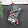 Venta caliente muñeco de nieve alce calcetines de Navidad medianos accesorios decorativos del día de Navidad bolsa de regalo de dulces de Navidad T9I0095