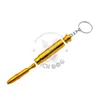 Gold Small Bullet Shape Smoking Pipe With Key Chain Creative Brass Tobacco Herb Pipe Metal Disguise Herbal Smoking Water Pipe Acce8938500