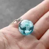 Fashion- Clouds Blue Sky Resin Glass Ball Universal Ball Pendant Necklac Jewelry