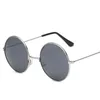 Óculos de sol redondos de metal com armação Steampunk Óculos masculinos femininos Designer de marca Retro Vintage Lens transparentes UV400