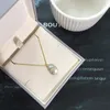 Partihandel-European och American Ins Light Luxury S925 Sterling Silver Star Lunar Diamond Natural Baroque Shaped Pearl Necklace