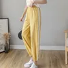 Spring Summer Cotton Linen Ankle Length Pants Women's Casual Trousers Pencil Casual Pants Striped Green 's Trousers