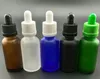 30ml buzlu cam şişe 1oz mat siyah / açık / mavi / yeşil / amber damlalık şişe e sıvı ejuice uçucu yağ parfüm ucuz en çok satan