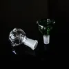 Clear Green Black 14 mm 18 mm vrouwelijke mannelijke gezamenlijke glazen kom Dab Rigs voor Bong Bowl Smoking Accessories SA02 SC01