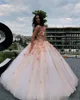 Illusion Jewel Ball Gown Prom Dresses Flower Lace Applique Floor Length Evening Dresses Beautiful Cocktail Pageant Gowns