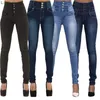Kvinnors Jeans Calofe 2021 Högkvalitativ Kvinna Denim Pencil Byxor Stretch Waist Skinny Softener Street Pantalones