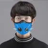 2 i 1 cykelmaskor utomhusdammsäker andningsventilskydd ansiktsmask med ögonskärm Unisex Mesh Cyklingmasker CCA12401 60PCS