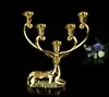 Luxury Golden Silver Finish Metall Reindeer Form Kerzenständer Hochzeit Dekoration Candle Stick-Zink-Legierung Kerzenständer