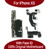 Para iphone xs max 100% placa-mãe original desbloqueado com identificação facial 64gb 256gb ios placa lógica com chips completos mainboard para substituir