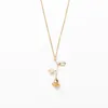 Pink Gold Rose Flower Pendant Necklaces Women Girls Beauty and Beast Statement Couple Jewelry Collier Lovers Gifts DHL Wholesale