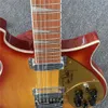 Boyun Vücut RIC 660 12 String Cherry Sunburst TM Petty Ele Guitar Parlatıcı Vernik Kırmızı Klavye Dama Tahtası BINKIN1425511