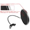 6-Inch Clamp On Microphone Pop Filter Bilayer Recording Spray Guard Double Mesh Screen Windscreen Studio Blowout Net