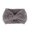 Corn Grain Knit Hair Band Bowknot virkning pannband för kvinnor 20 färger Vinter varm ull stickade vridning pannband flickor huvud wrap öron muffar