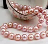 Collana di perle di lavanda rotonda del Mare del Sud da 9-10 mm Accessori in oro 14k da 18 pollici