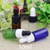 Free Shipping 10ml Plastic Dropper Bottle Refillable Small Essential Oil Container Empty Mixing Cosmetic Perfume Package Bottles