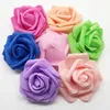 100 SZTUK MOQ Kolorowa Sztuczna Pianka Róża Kwiat Głowica Dla Kwiatowa Garland Świecą Ściana Domowa Festiwal Romantyczny Przytulny Diy Dekoracje Craft