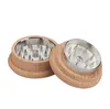 54mm Two-Layer Wood Smoke Grinder with Small Bear Patterns