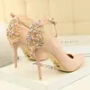 Włoskie buty Damskie Projektanci Kobiety Obcasy Sexy Wysokie Obcasy Rhinestone Obcasy Wedding Shoes Stiletto Mary Jane Buty Kobiety Talon Femme Tacones