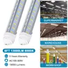 T8 T10 T12 LED Light Tube, 8foot 120W R17d (Replacement for F96T12/CW/HO 100W), Rotating Base 8ft Shop Light Bulb, 6000K Cool White,14000LM,