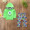 Baby Boy Cartoon Suit Toddler Baby Halloween Abbigliamento a tema per bambini Big Eye Stampato Pantaloni con cappuccio a maniche lunghe Set 062282148