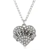 10 style Mother Day gift Mom Daughter Sister Grandma Nana Aunt Family Necklace Crystal Heart Pendant Rhinestone necklace jewelry