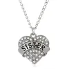 10 style cadeau fête des mères maman fille soeur grand-mère nana tante famille collier cristal coeur pendentif strass collier bijoux