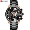 Curren Fashion Design Watches for Men Luxury Brand Mens Watch Casual Sport Wall Wallwatch Cronograph Stainless Steel Clock1423361