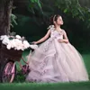 2020 Lovely Ball Gown Flower Girls Dresses Organza Ruffles Tiered Hand Made Flowers Sleeveless Floor Length Party Kids Party Birthday Gowns