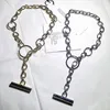 Novo vintage t banda gargantilhas colares para mulheres corrente de ouro colar femme círculo de metal pingente colar robusto jóias5556102