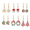 Mode haute qualité arbre de Noël flocon de neige boucle d'oreille ensemble de Noël cerf boucle d'oreille ensemble Saint Valentin vacances cadeaux 6 paires beaucoup HJ237