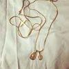 Хип-хоп из нержавеющей стали двойной мадонна крест подвеска ожерелье мода Ожерелье Простое очарование короткое колье Choker для женщин мужчин партии подарки