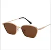 Grossist-ny trend mode solglasögon marina film solglasögon full ram metall ram fyrkantig låda små fyrkantiga glasögon