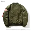 NASA Jackor Fall-Flight Pilot Jacketrock Black Green Bomber MA1 Men NASA Brodery Baseball Coats With Zipper M-XXL WQVD