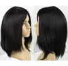 Kosher wigs 12a svart färg 1b finaste europeiska jungfruliga människohår silkeslen rak 4x4 siden bas judisk peruk snabb expressleverans6652883