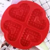 Waffles Baking Mould Oven High-temperature Heart and Square Silicone Muffin Pans Molds Cake Chocolate Non-stick Kitchen Bakeware