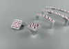 Crystal Glass Series Diamond Pink Furniture Handles Door Knobs Dresser Drawer Wardrobe Kitchen Cabinets Cupboard Pull Door Accesso281H