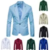 Atacado-Casual Terno Masculino Sólido de Um Botão Masculino Blazer Vermelho Ao Ar Livre Casaco Slim Fit Manga Longa 8 Ternos Candy Color Plus Size M-XXXL