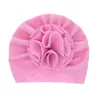 Ins pasgeboren baby hoed effen kleur stereo bloem oormuff hoed kinderen haaraccessoires mode kinderen hoedcap