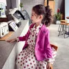 New children's clothing girls baby spring and autumn clothes girls casual blazer solid color dot dress cloth set suit1