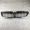 1 Pair Front Grille Diamond Style ABS Material 2010+ År för 5 Serie F10 F11 F18 MESH GRILLES