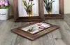 Nova foto moldura de madeira sólida 6 moldura decorativa retrato "7" pendurado set parede mesa quarto