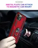 Coque de téléphone blindée antichoc avec support d'anneau de voiture, pour iphone 15 14 13 11 12Pro Max Xs XR 8 7 6S Plus