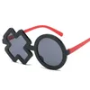 Occhiali da sole alla moda per bambini Figura geometrica Occhiali da sole per bambini UV400 Occhiali anti-radiazioni da viaggio estivi all'aperto Occhiali protettivi