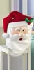 Weihnachtsmann-Flanel-Stuhlbezug für Esszimmerstuhl-Rückenlehne, Weihnachtsdekoration, Weihnachtsstuhl-Dekobezug, Heimdekoration19560767423836