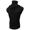 QNPQYX New summer t shirts Mens Hooded Vest Plus Size Hooded TANK TOPS Fashion Sleeveless t shirts for Men streetwear Ninja cosplay vest