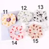 Dame meisje haar scrunchy ring elastische haarbanden liefde hart luipaard plaid grote darm sport dance scrunchie haarband