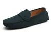 Het försäljning-män casual läder loafers svart solid läder körning mockasiner gommino glida på män loafers skor manliga loafers stora