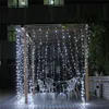 LED Window Curtain Lights 144 LEDs Curtain Icicle String Lights for Wedding Party White 8 Modes Garden Bedroom Outdoor Indoor Lights