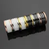 Groothandel-316L Titanium Steel Plated Rose Gold Gear Ring voor Stellen Zwart / Wit Keramische Ring Sieraden