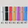 Perfume Bottle 5ml Aluminium Anodized Compact Perfume Aftershave Atomiser Atomizer Fragrance Glass Scent-Bottle Mixed Color EEA840-1